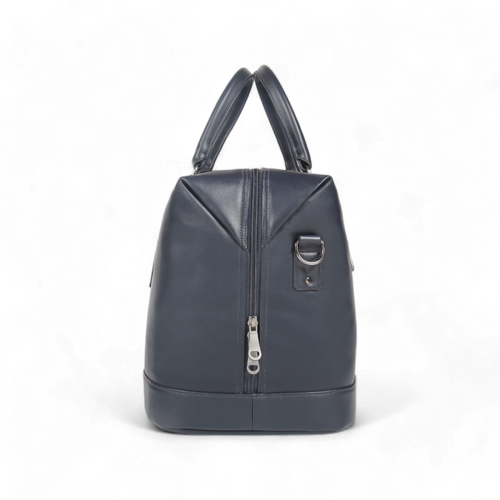 Elan – Vegan Leather Duffle Bag - Blue