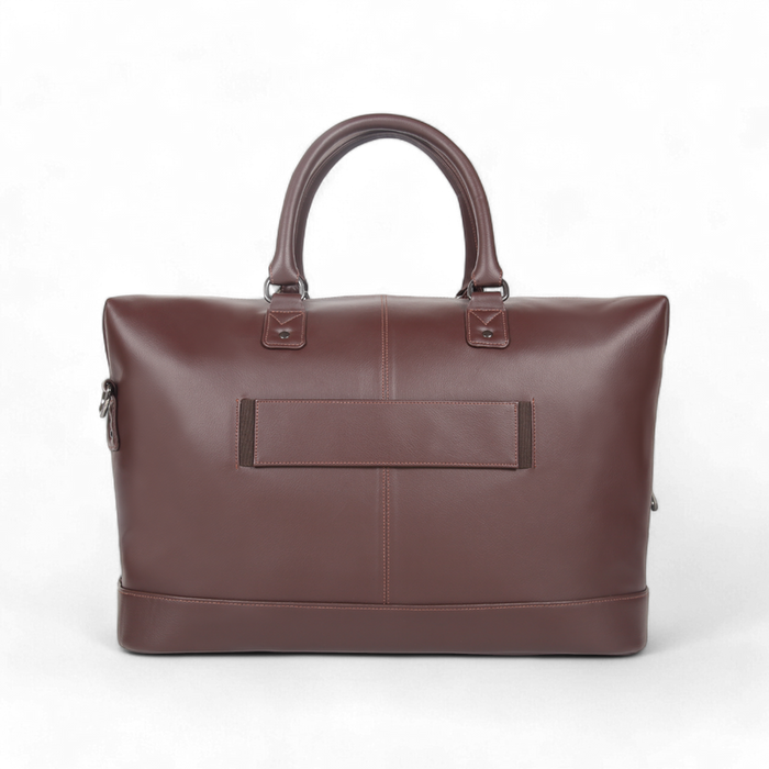 Elan – Vegan Leather Duffle Bag – Brown