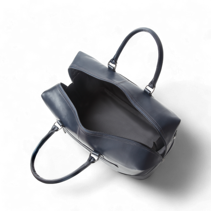 Elan – Vegan Leather Duffle Bag - Blue