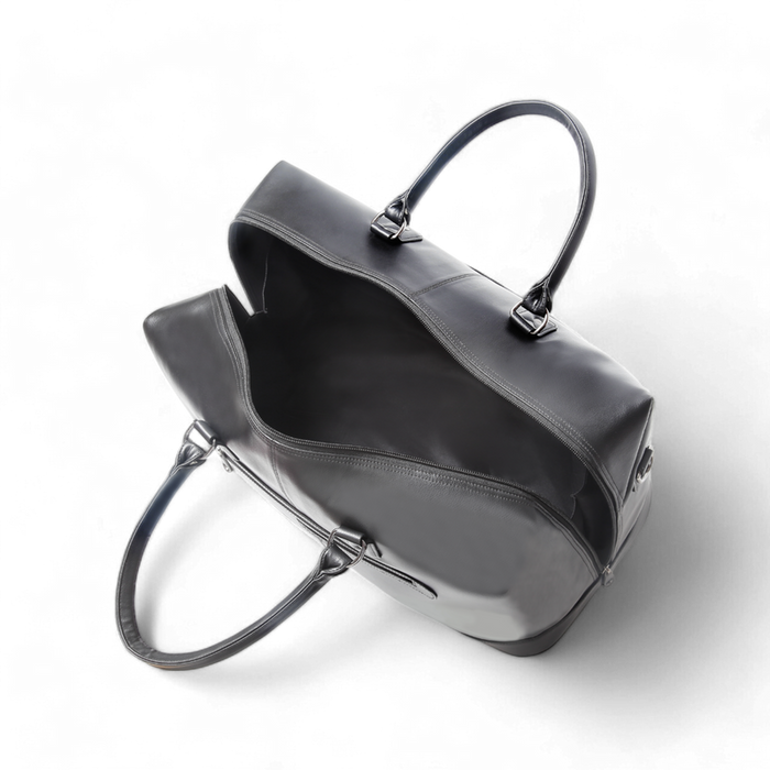 Elan – Vegan Leather Duffle Bag – Black