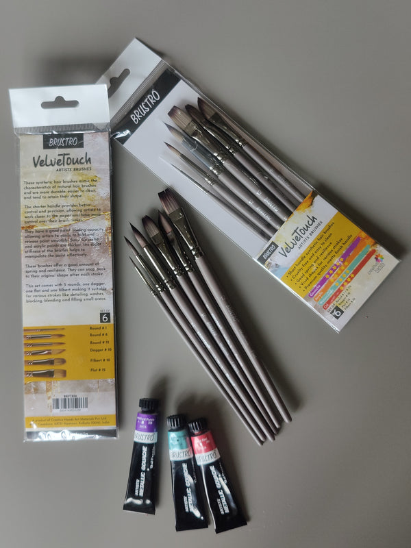 Brustro VelveTouch Artist Brush Set of 6