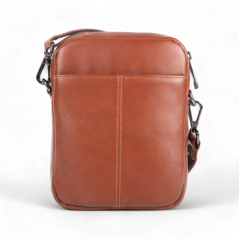 ELAN Foam Shoulder Bag with Zip Closure - Tan