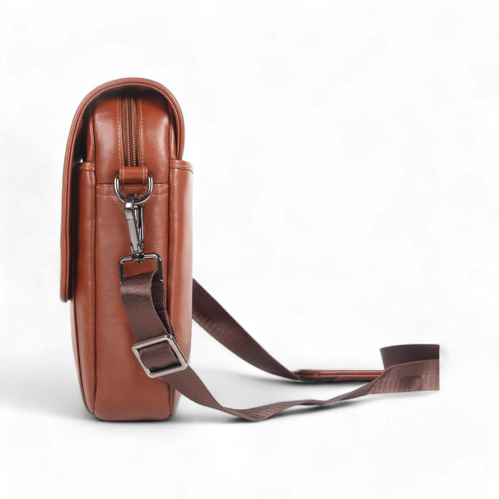 ELAN – Foam Shoulder Bag with Flap - Tan