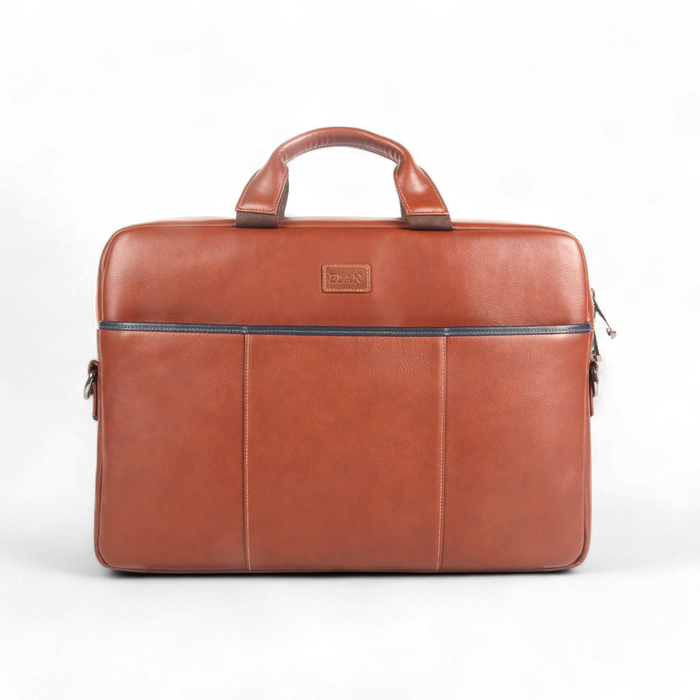 ELAN – Foam Executive Bag – Slim Professional Laptop Case with Padded Protection (Tan)