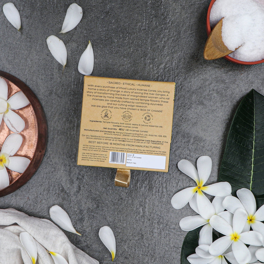 PHOOL - Natural Incense Cones - Nagchampa (40U)