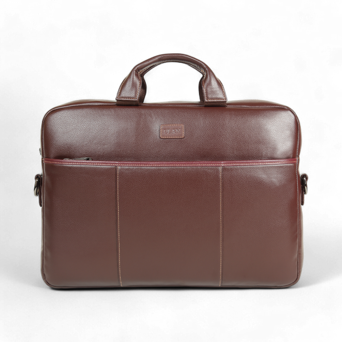 ELAN – Foam Executive Bag – Slim Professional Laptop Case with Padded Protection (Brown)