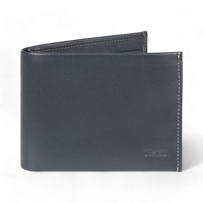 Elan Slim Card Wallet – Leather Minimalist Cardholder – Blue