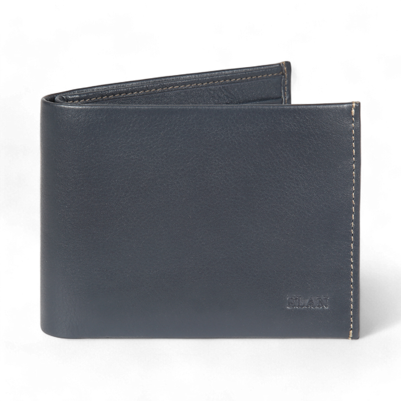Elan Slim Card Wallet – Leather Minimalist Cardholder – Blue