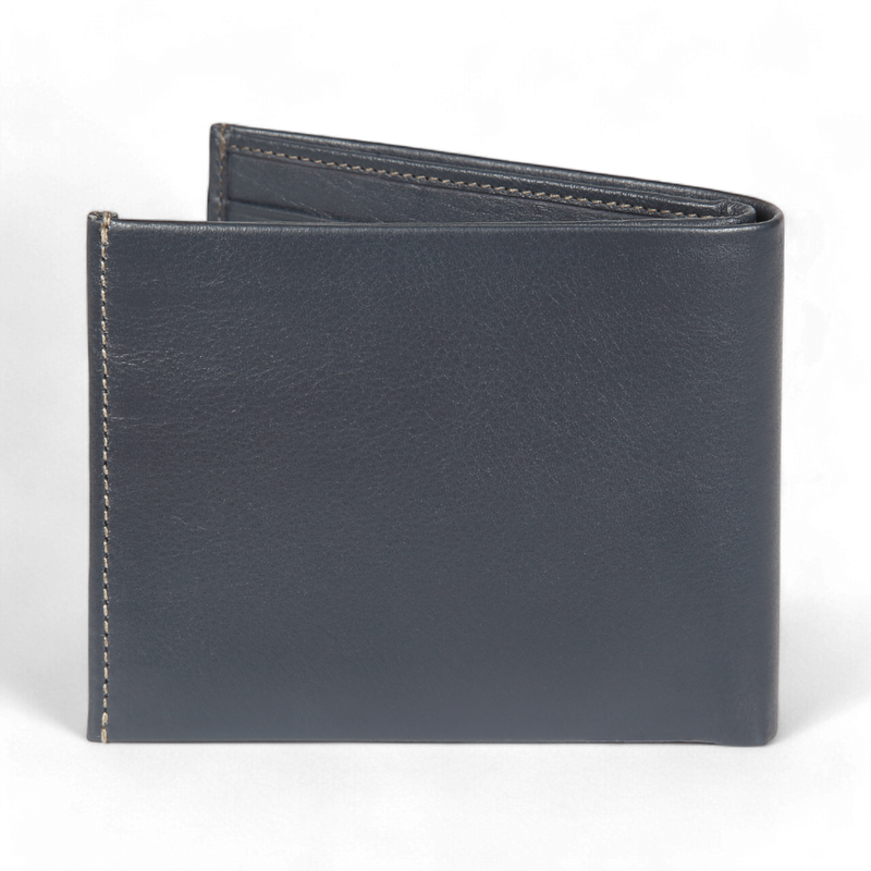 Elan Slim Card Wallet – Leather Minimalist Cardholder – Blue