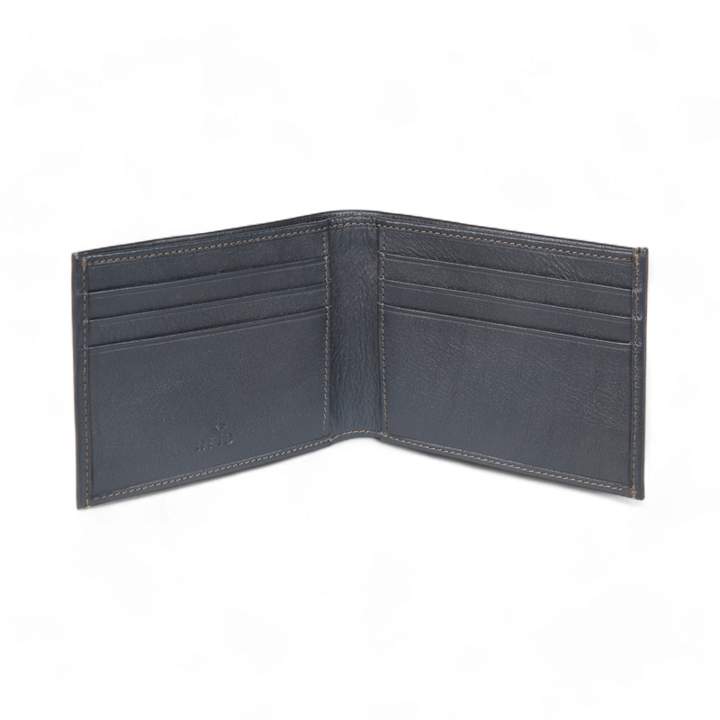 Elan Slim Card Wallet – Leather Minimalist Cardholder – Blue