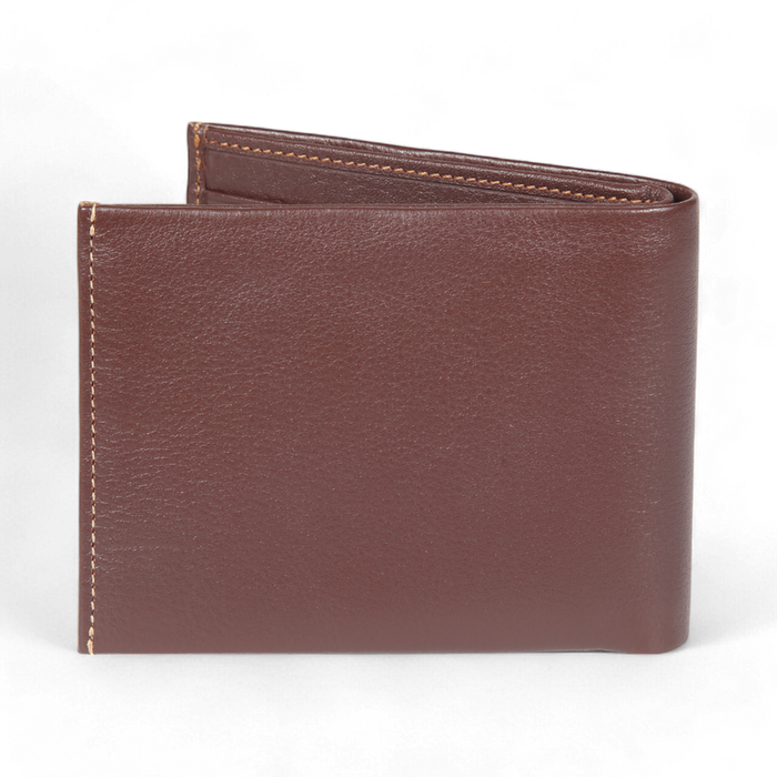 Elan Slim Card Wallet – Leather Minimalist Cardholder – Brown