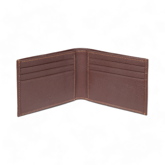 Elan Slim Card Wallet – Leather Minimalist Cardholder – Brown