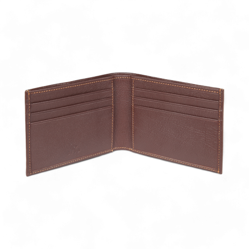 Elan Slim Card Wallet – Leather Minimalist Cardholder – Brown