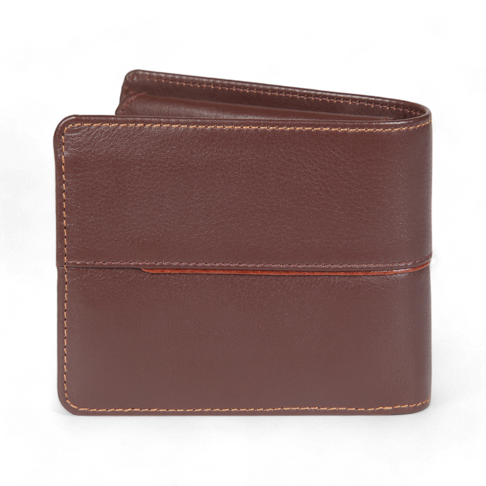 Elan – Classic Coin Pouch Flap Wallet - Brown