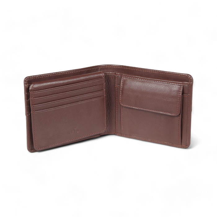 Elan – Classic Coin Pouch Flap Wallet - Brown