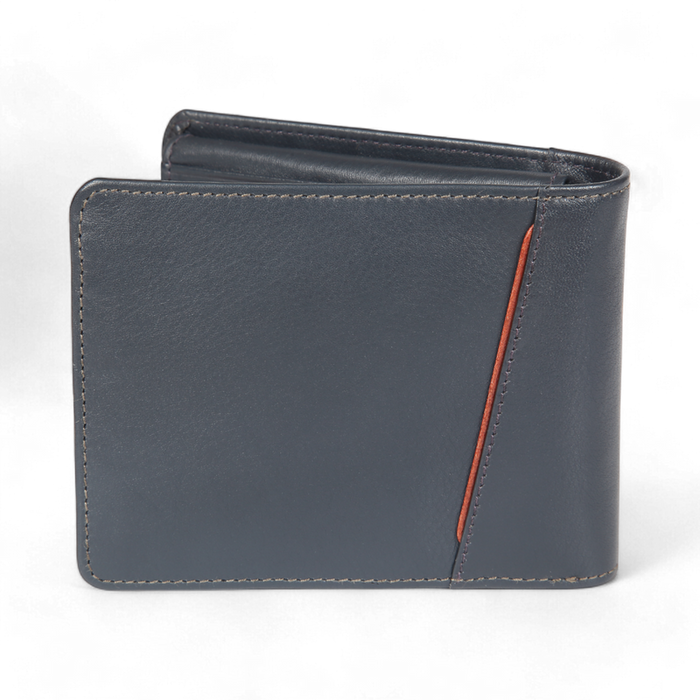 Elan – Classic Card Wallet with Zipper Coin Pouch - Blue