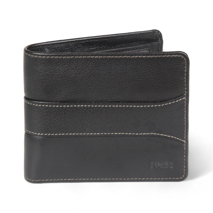 Elan Classic Bifold Coin Pouch Wallet – Timeless Organizer (Black)