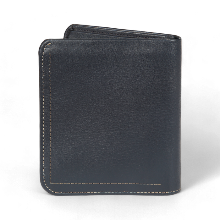 ELAN Vertical Zipper Coin Wallet (Blue)