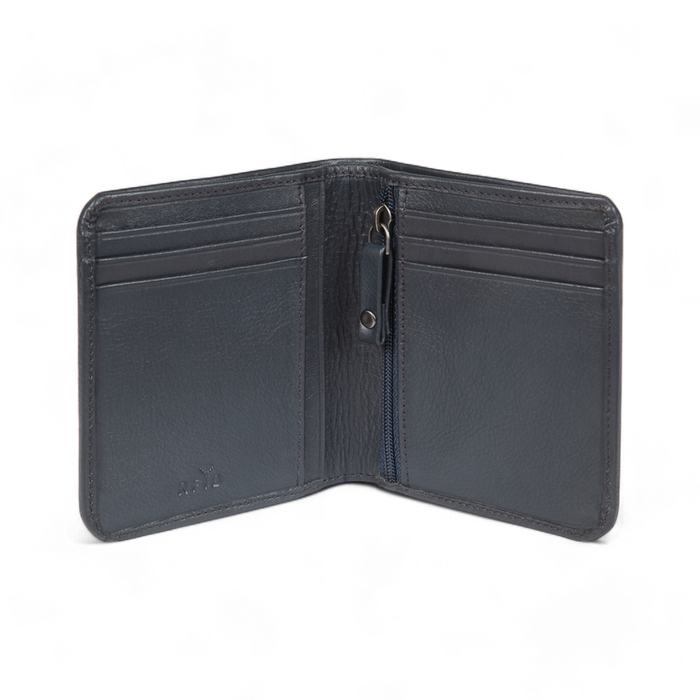 ELAN Vertical Zipper Coin Wallet (Blue)