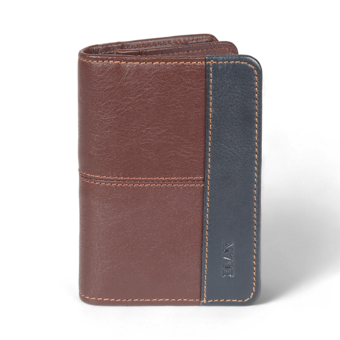 ELAN – Premium Sleek Leather Business Card Holder - Brown