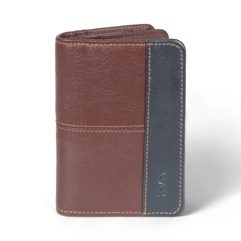 ELAN – Premium Sleek Leather Business Card Holder - Brown