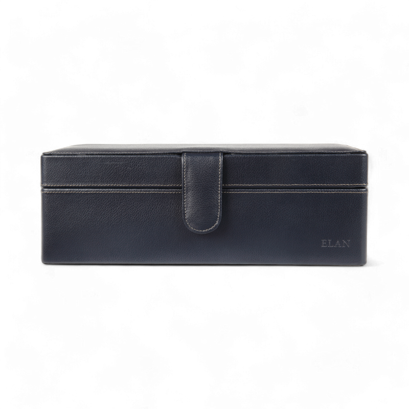 ELAN 4-Watch Case – Sustainable Vegan Watch Pouch for Travel (Blue)