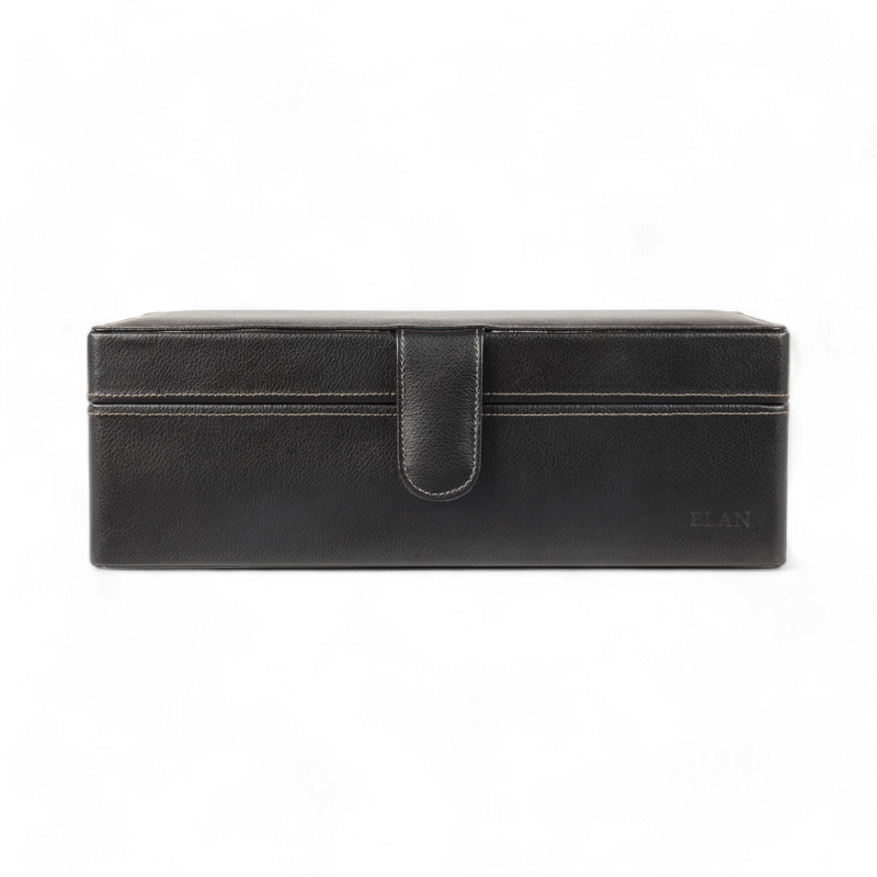 ELAN 4-Watch Case – Sustainable Vegan Watch Pouch for Travel (Black)