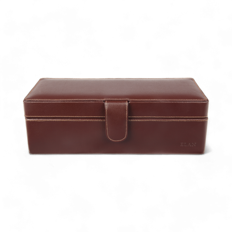 ELAN 4-Watch Case – Sustainable Vegan Watch Pouch for Travel (Brown)