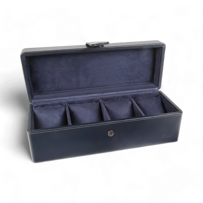 ELAN 4-Watch Case – Sustainable Vegan Watch Pouch for Travel (Blue)