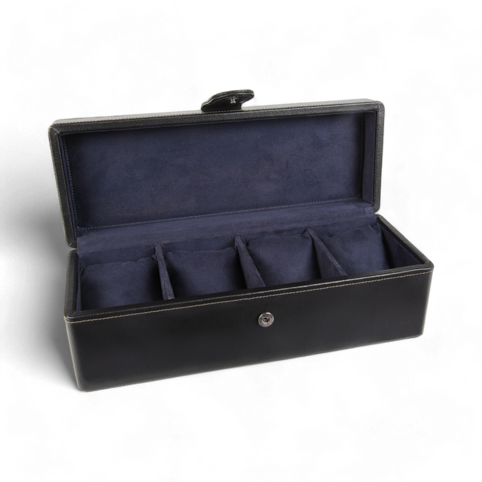 ELAN 4-Watch Case – Sustainable Vegan Watch Pouch for Travel (Black)