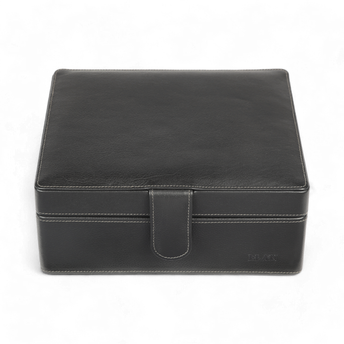 ELAN 6-Watch Leather Case – Compact Luxury Organizer for Watches (Black)