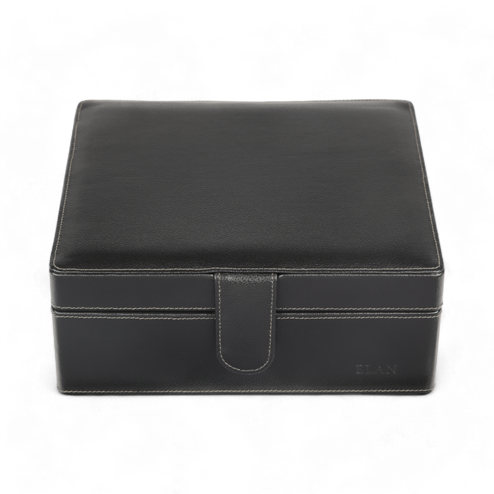 ELAN 6-Watch Case – Eco-Friendly Vegan Organizer for Daily Use (Black)