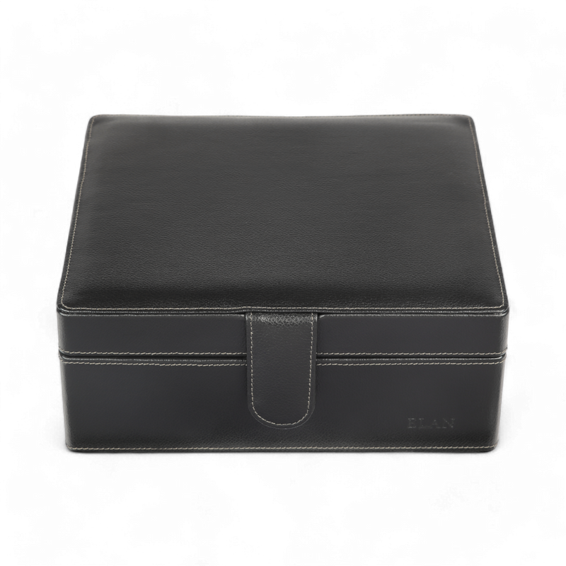 ELAN 6-Watch Case – Eco-Friendly Vegan Organizer for Daily Use (Black)