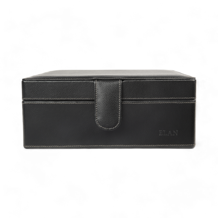 ELAN 6-Watch Case – Eco-Friendly Vegan Organizer for Daily Use (Black)