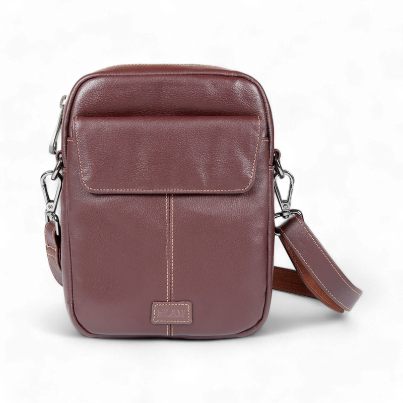 ELAN - Foam Shoulder Bag with Zip Closure - Brown