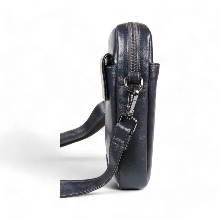 ELAN – Foam Shoulder Bag with Zip Closure - Blue