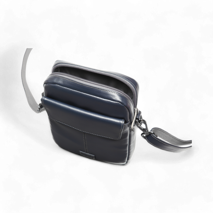 ELAN – Foam Shoulder Bag with Zip Closure - Blue