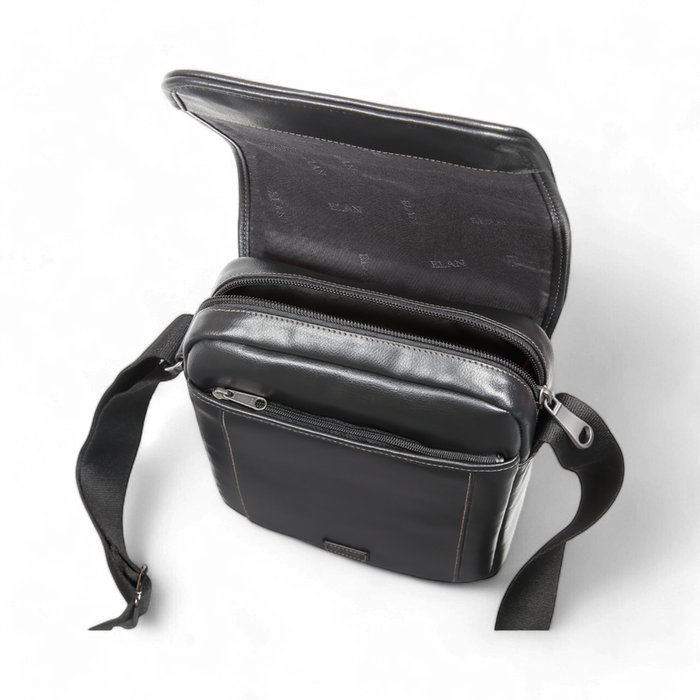 ELAN - Foam Shoulder Bag with Flap - Black