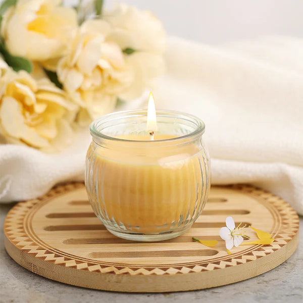 IRIS Ribbed Jar Scented Candle – Mango Sorbet