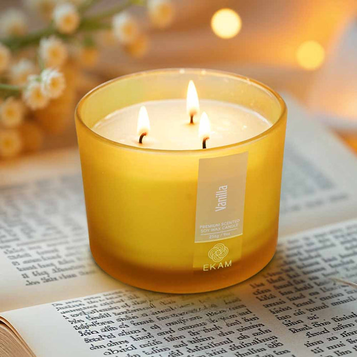 Ekam Vanilla 3-Wick Scented Candle