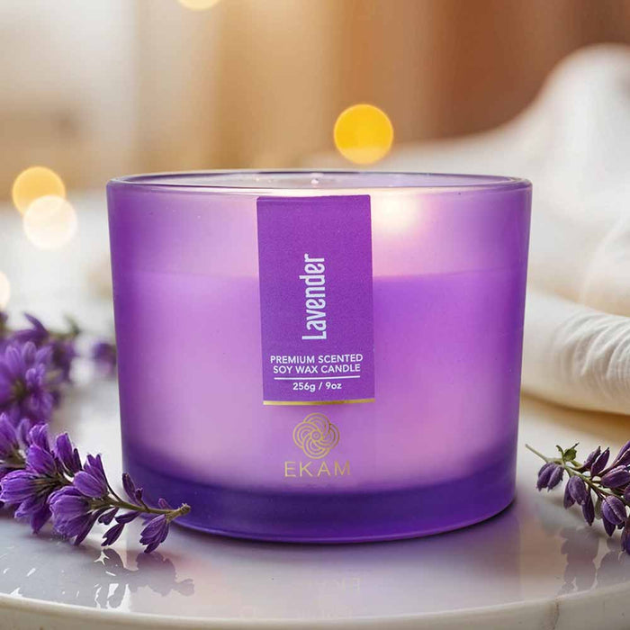 Ekam Lavender 3-Wick Scented Candle