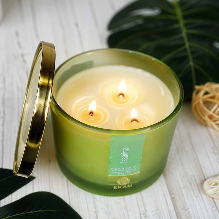 Ekam - Jasmine 3-Wick Scented Candle
