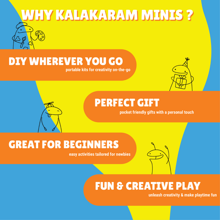 Kalakaram - MINIs Buzzy Collection | DIY Wooden Egg Painting Kit