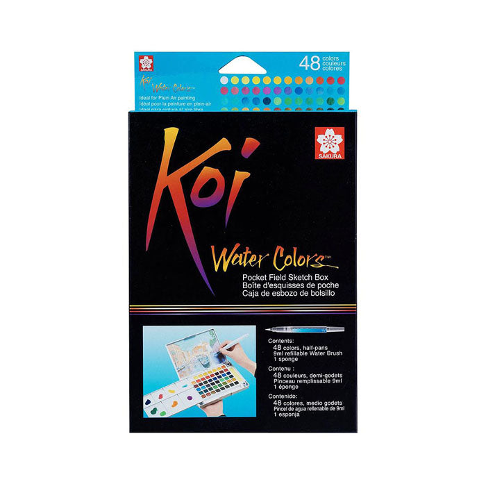 Sakura Koi Water Colors – Pocket Field Sketch Box (48 Colors)