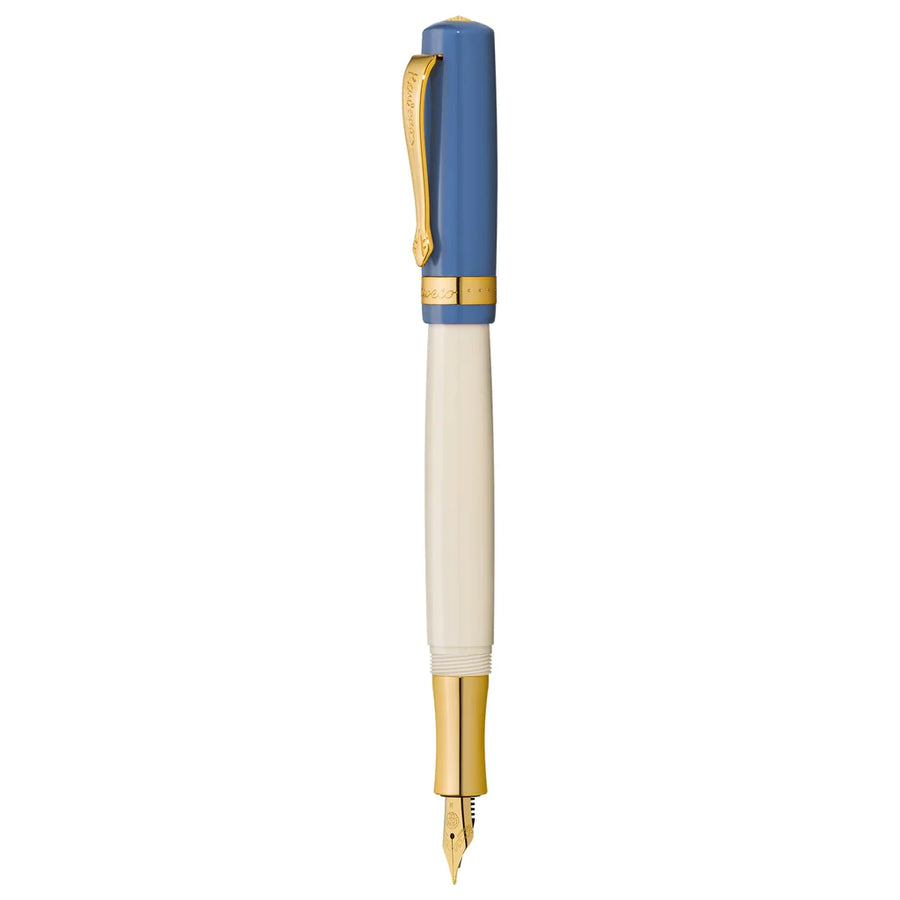 kaweco-student-50's-rock-fountain-pen-blue-open-view