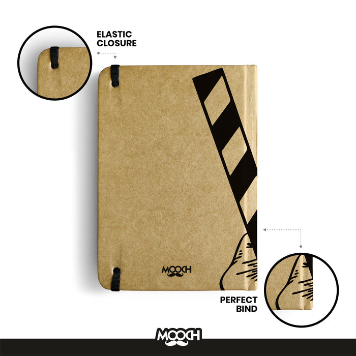 MOOCH – Lights Camera Action A6 Plain Diary | Indian Khaki | 120 GSM