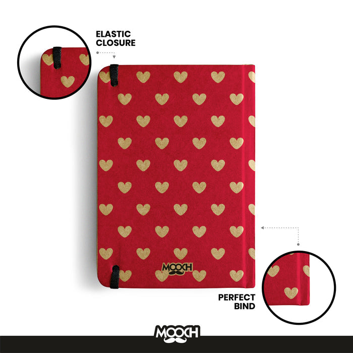 MOOCH – Little Hearts A6 Plain Diary | Indian Khaki | 120 GSM