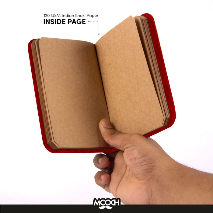 Mooch Design Studio “Love What You Do” Handcrafted Diary – A5 | Indian Khaki Paper