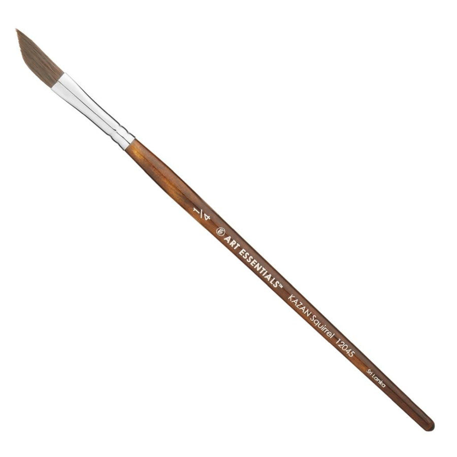 Art Essentials - Kazan Synthetic Squirrel Brush - 12045 Series - Dagger - Short Handle - Size 1/4"