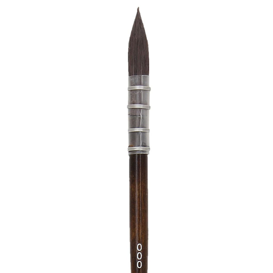 Art Essentials - Kazan Synthetic Squirrel Brush - 2703 Series - Quill Mounted Mop - Short Handle - Size 000